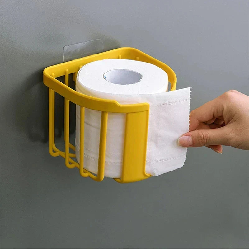 Wall-Mounted Toilet Paper Holder – No Drilling, Easy Installation