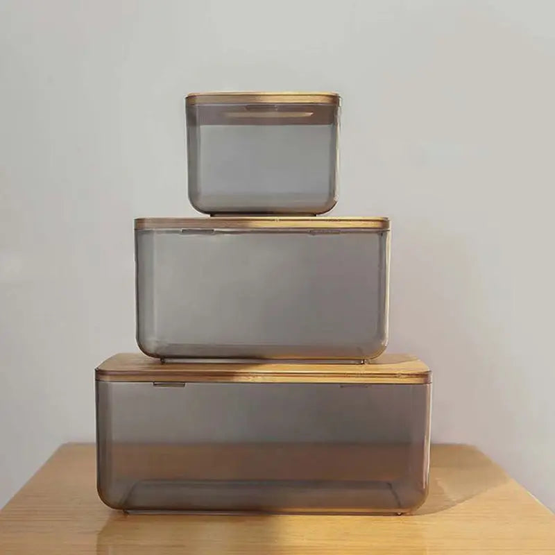 Tissue Box with Wooden Lid – Bamboo and Plastic Holder 🌿🌿