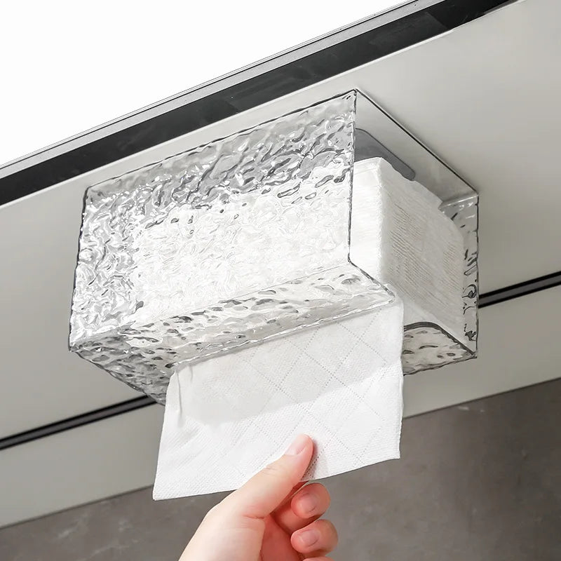 ❄️ Toilet Paper Holder – ✨ Wall-Mounted Acrylic Holder in "Ice" Style