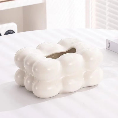 🌸 Ceramic Tissue Box with Drawer – Napkin and Paper Towel Organizer 🌸