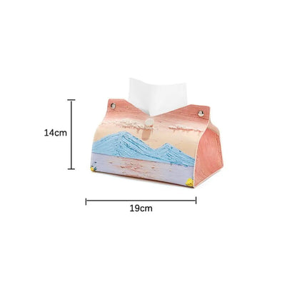 🎀 Creative Pink Leather Tissue Box – 🎀 Durable Paper Towel Holder