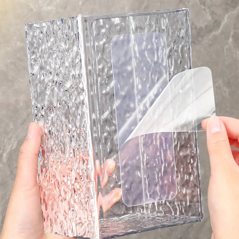 ❄️ Toilet Paper Holder – ✨ Wall-Mounted Acrylic Holder in "Ice" Style