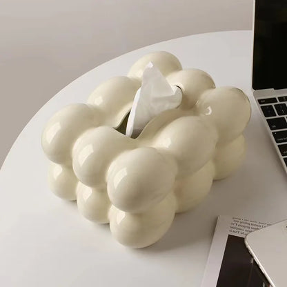 🌸 Ceramic Tissue Box with Drawer – Napkin and Paper Towel Organizer 🌸
