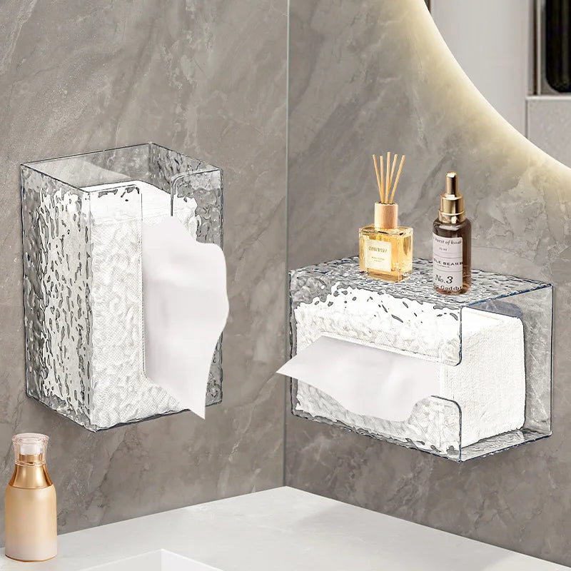 ❄️ Toilet Paper Holder – ✨ Wall-Mounted Acrylic Holder in "Ice" Style