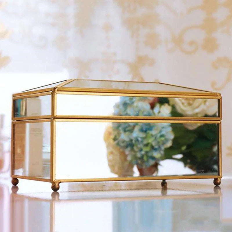 ✨Luxury Tissue Box with Mirror – Waterproof Paper Towel Holder✨
